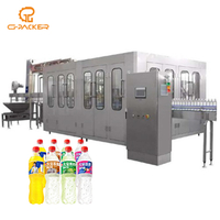 Automatisk 3-i-1 plastflaska fyllningslinje f&ouml;r kolsyrade drycker 