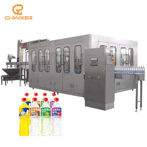 خط پر کردن خودکار نوشیدنی های گازدار با طعم بطری پلاستیکی 3 در 1 