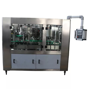 آٹومیٹک ٹرائبلاک 3 ان 1 گلاس بوتل کاربونٹیڈ ڈرنکس فلنگ اور پیکجنگ مشین برائے فروخت 